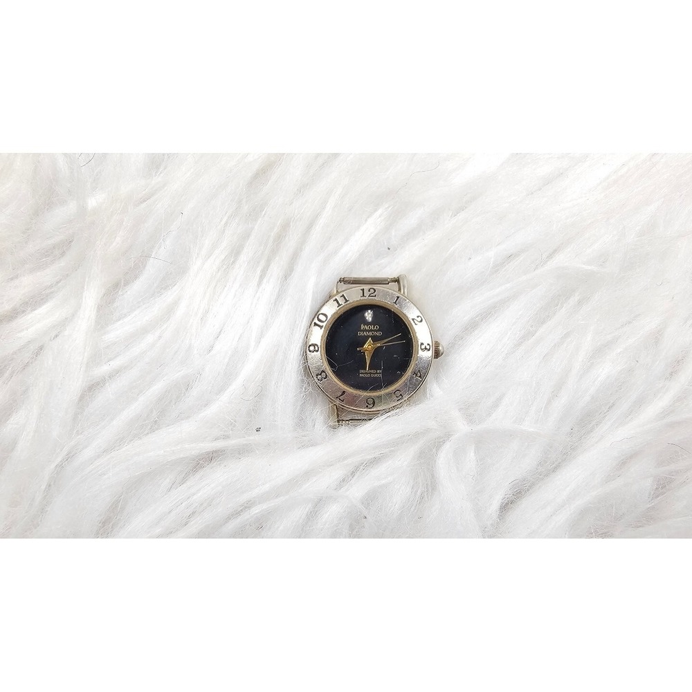 Vintage Paolo Gucci Diamond W302 038 Y121 Wrist Watch needs battery and band